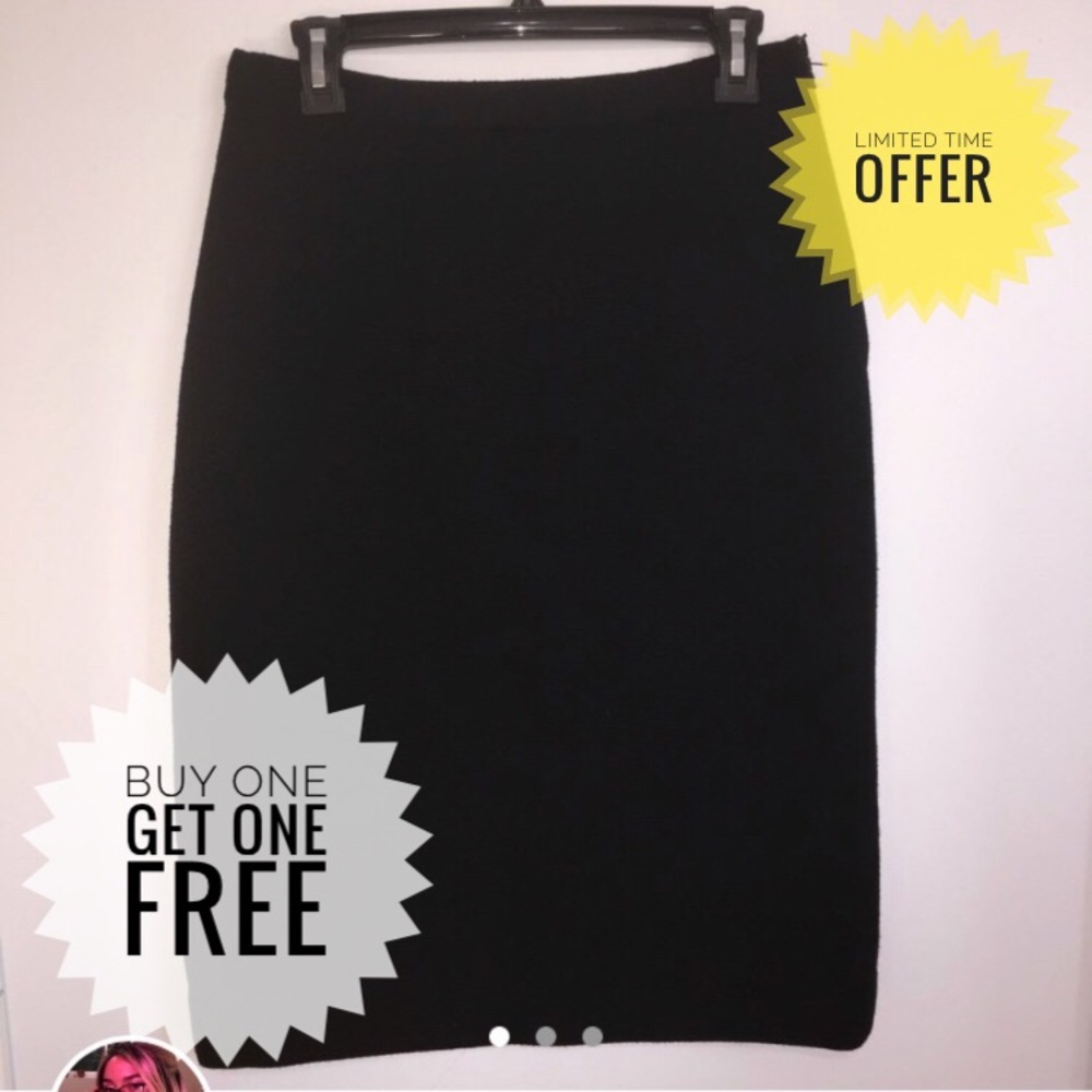 Sexy Black Mid Skirt